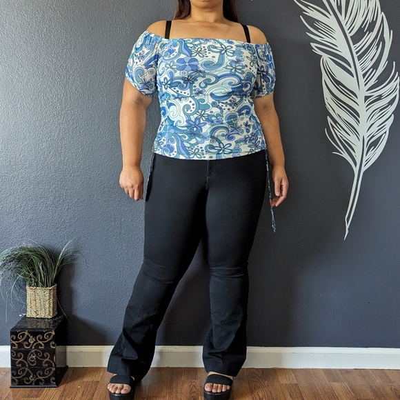 B Wear Blue Funky Top - Picture 1 of 12